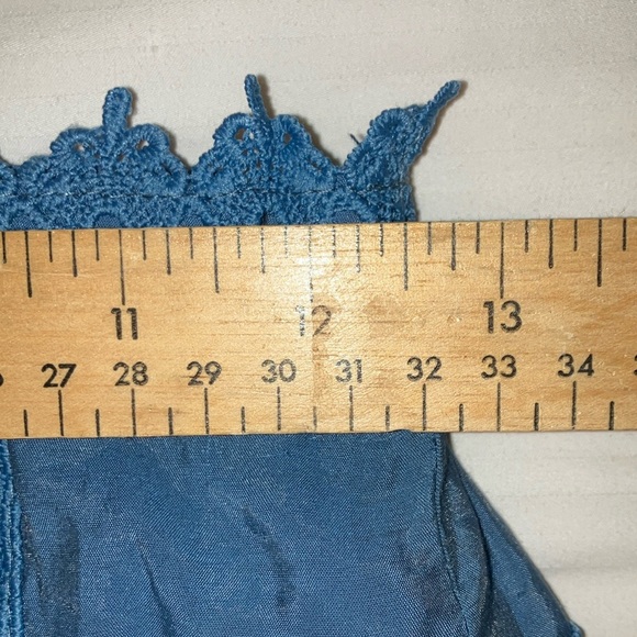 NWT Elan XS Blue Mini Skirt Tiered Ruffled Casual - Picture 9 of 11